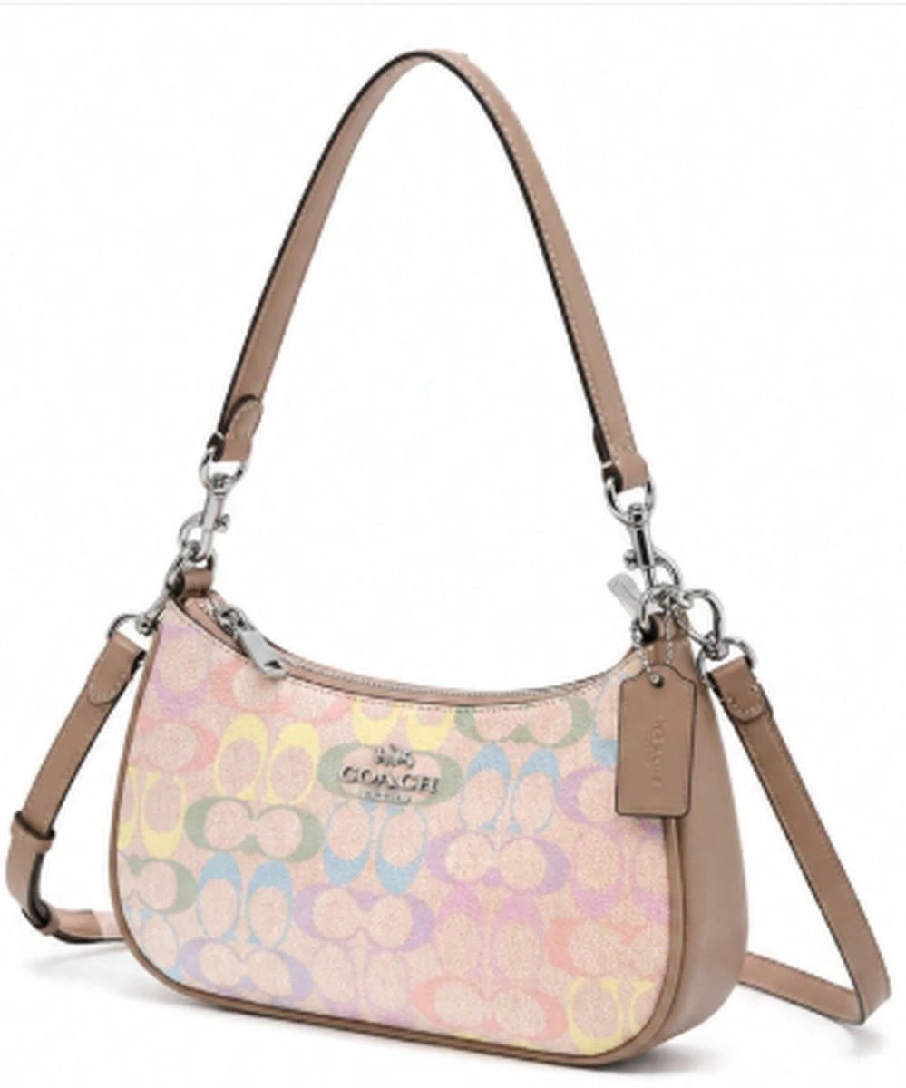 COACH Signature Rainbow Monogram Shoulder Bag