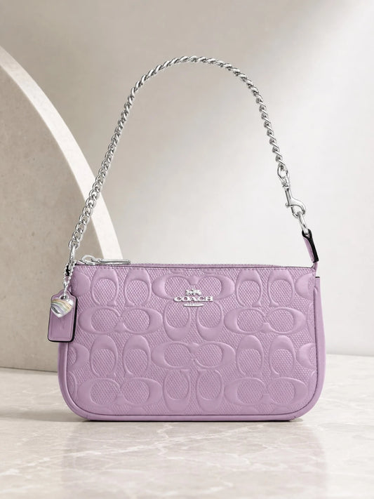 Coach Nolita 19 Women's Signature Canvas Crossbody Purple Bag
