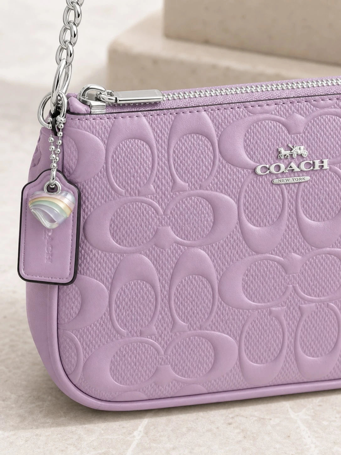 Coach Nolita 19 Women's Signature Canvas Crossbody Purple Bag