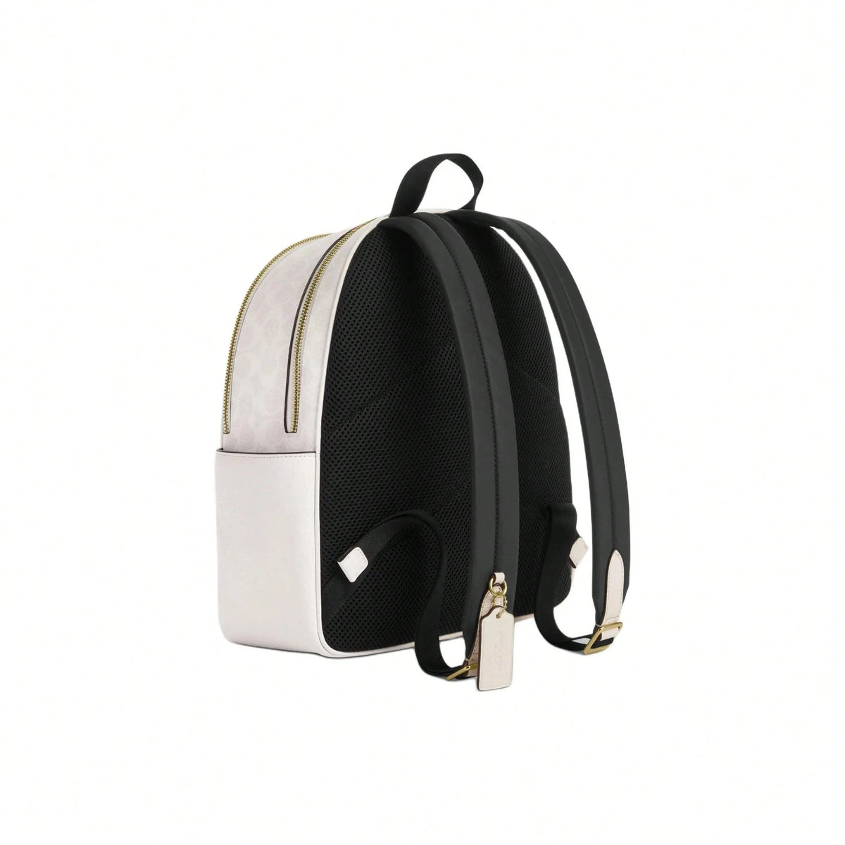 COACH Court 27 Logo Zip Backpack Large Women's Chalk White