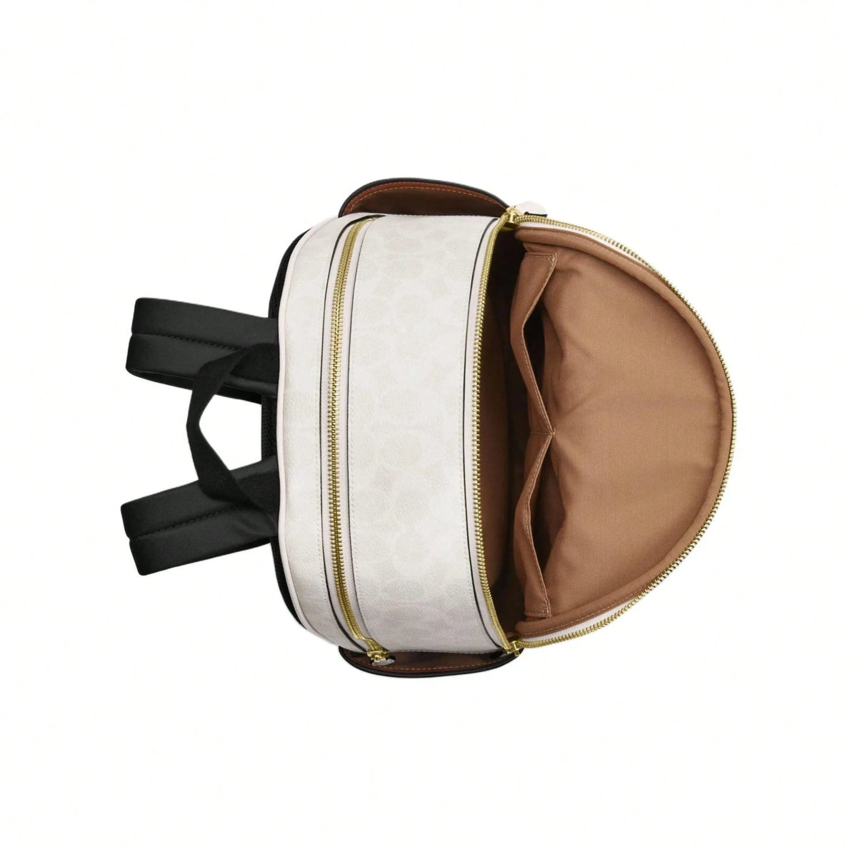 COACH Court 27 Logo Zip Backpack Large Women's Chalk White