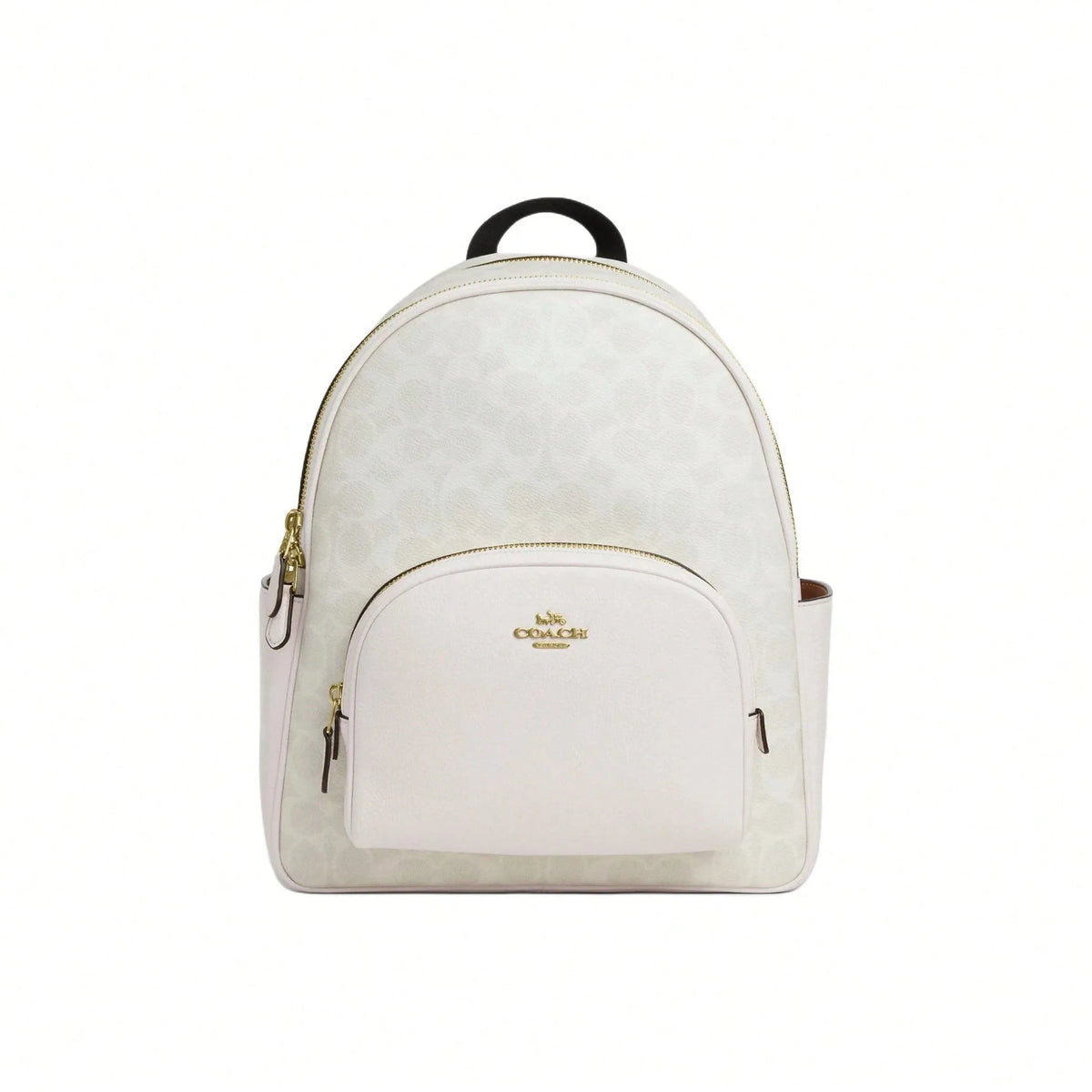 COACH Court 27 Logo Zip Backpack Large Women's Chalk White