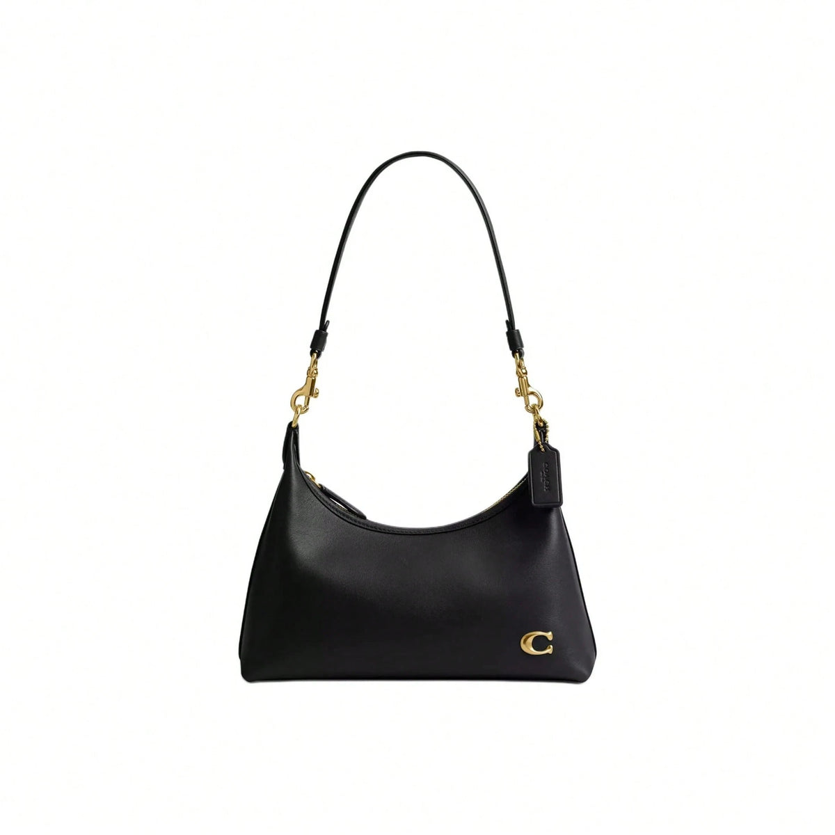 COACH Juliet 25 Metal Logo Leather Crossbody Shoulder Bag Medium Women's Black