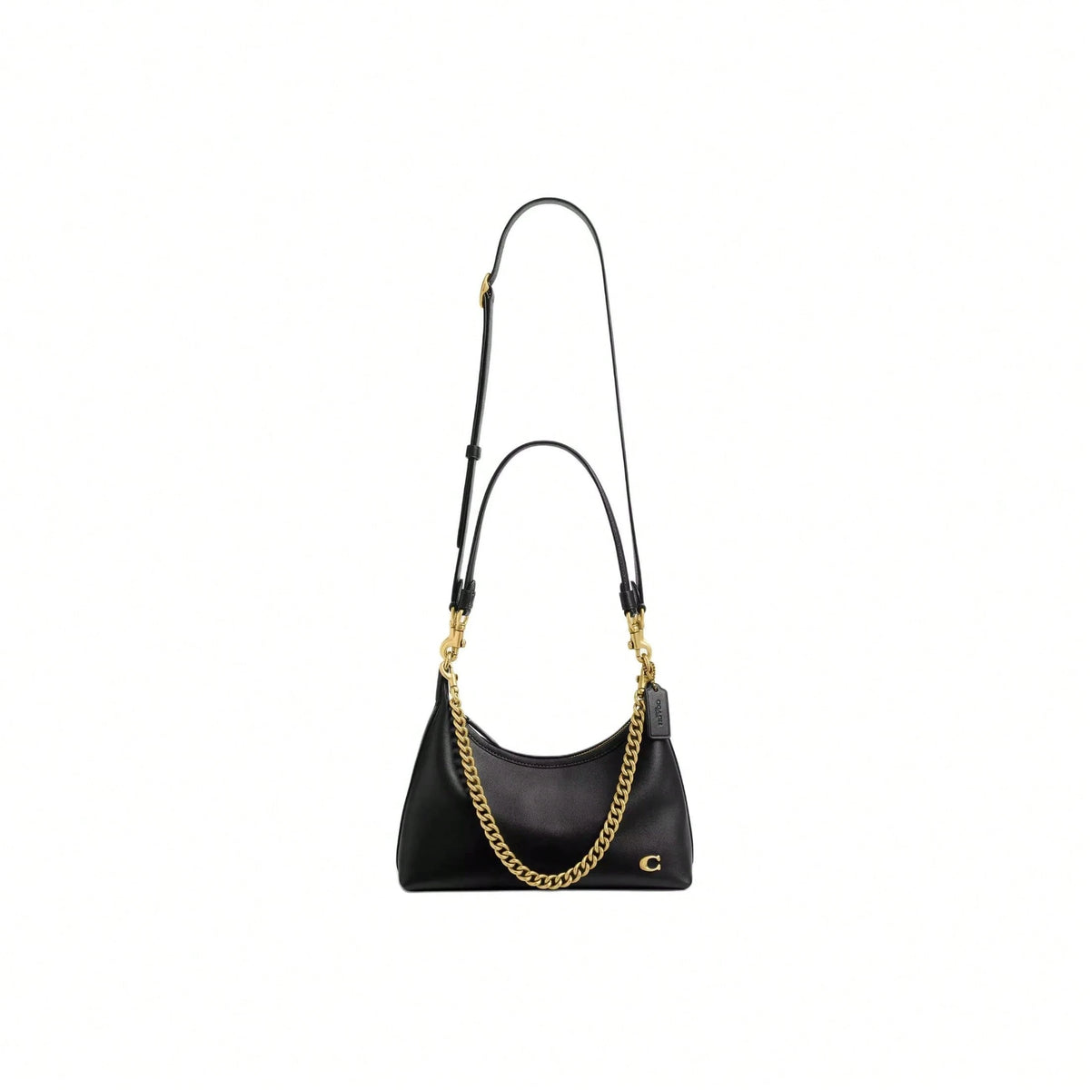 COACH Juliet 25 Metal Logo Leather Crossbody Shoulder Bag Medium Women's Black
