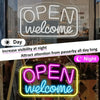Multicolor LED Neon Open Welcome Sign