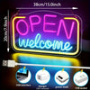 Multicolor LED Neon Open Welcome Sign