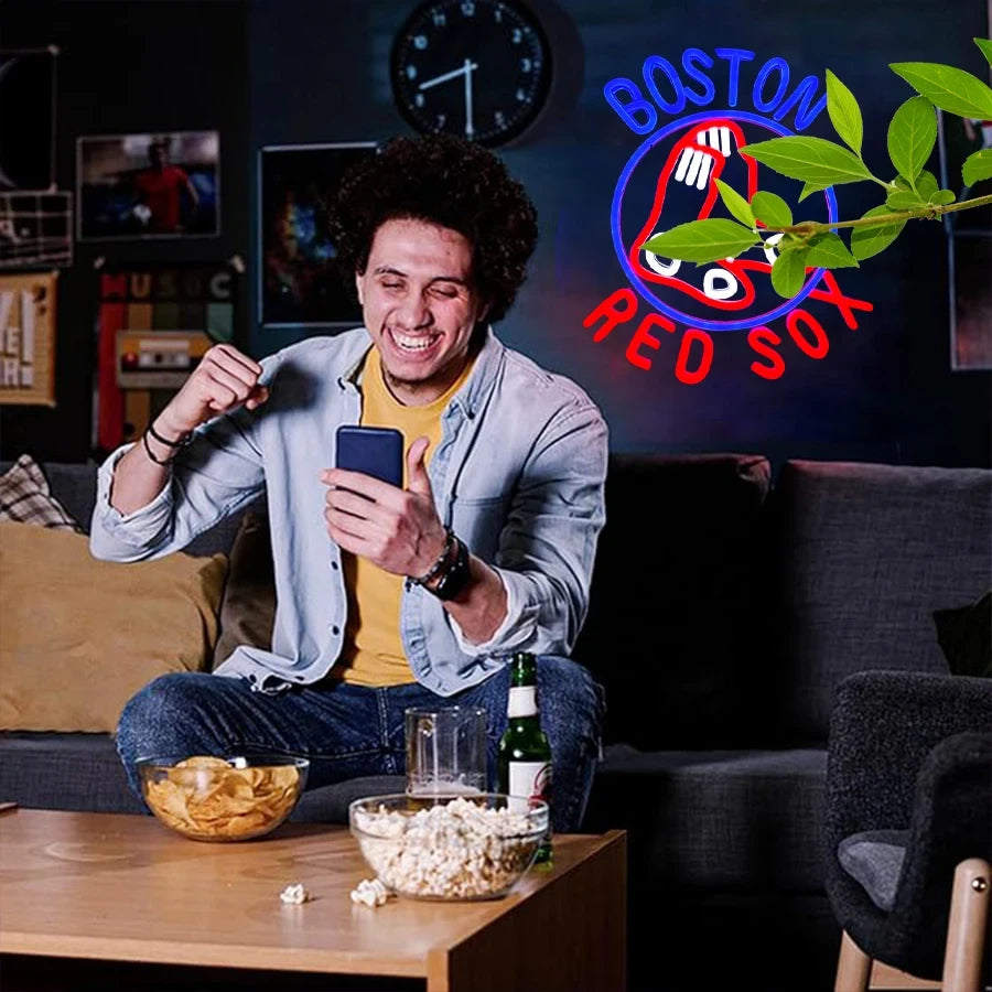 Boston Red Sox Baseball Neon Sign