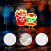 Hamburger Fries Neon Wall Sign