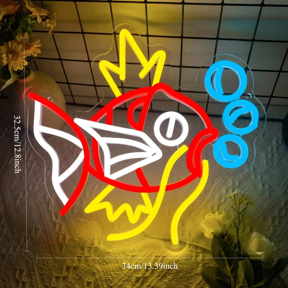 Magikarp Pokemon LED Neon Sign
