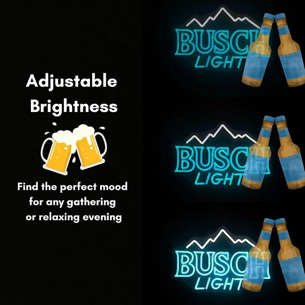 Busch Light Beer Themed LED Neon Sign
