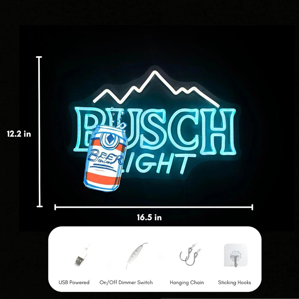 Busch Light Beer Themed LED Neon Sign