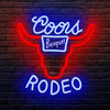 Coors Rodeo Cowboy Western Bar Neon Sign