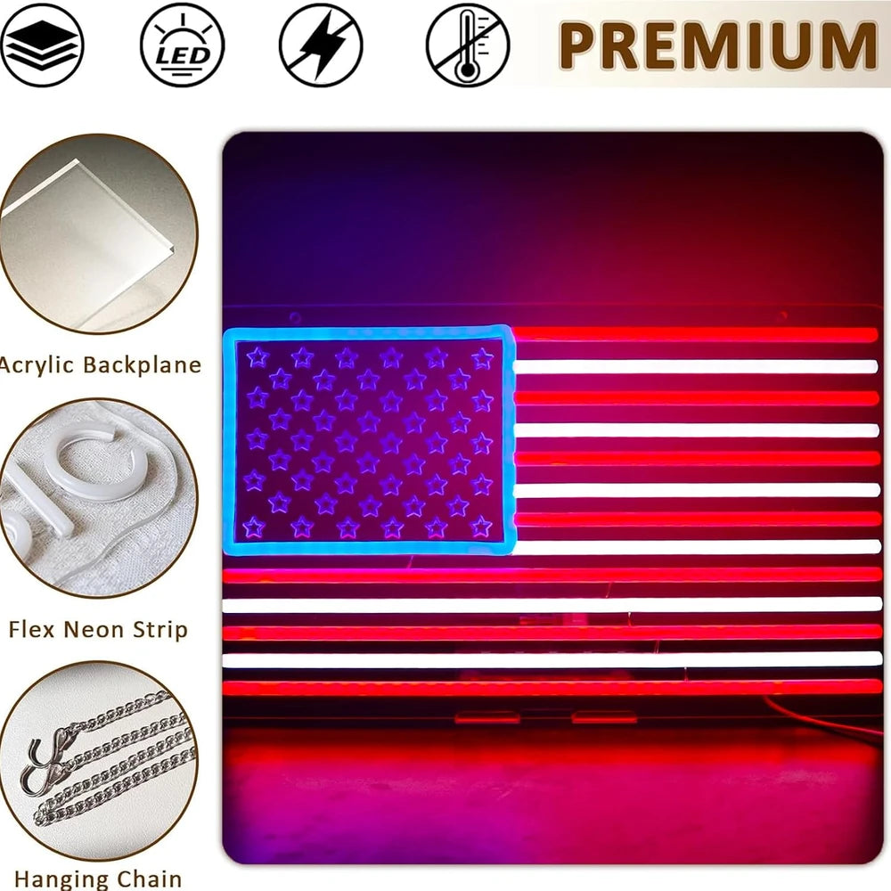 USA Neon Wall Sign