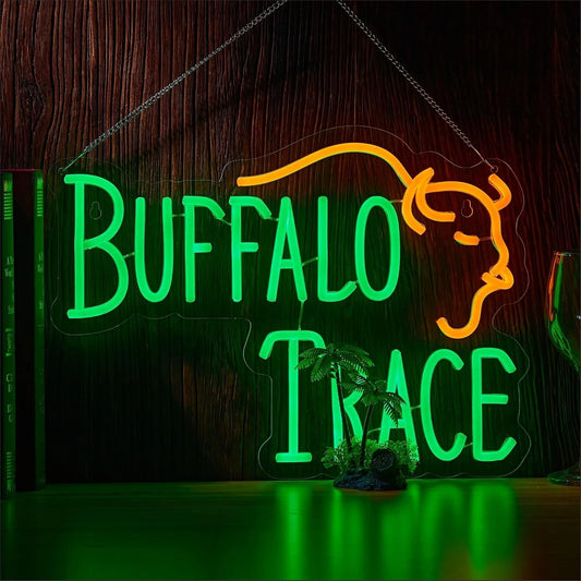 Buffalo Trace Whiskey Bar LED Neon Sign