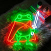 Frog Warrior Neon Sign