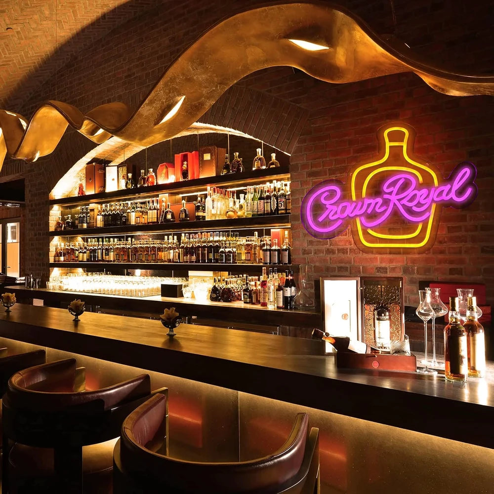Crown Royal Canadian Whiskey Bar Neon Sign