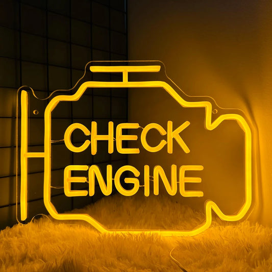 Check Engine Garage Neon Sign