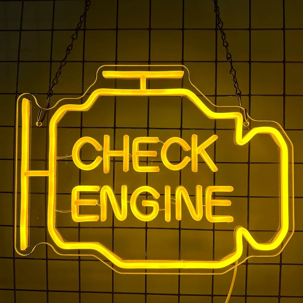 Check Engine Garage Neon Sign