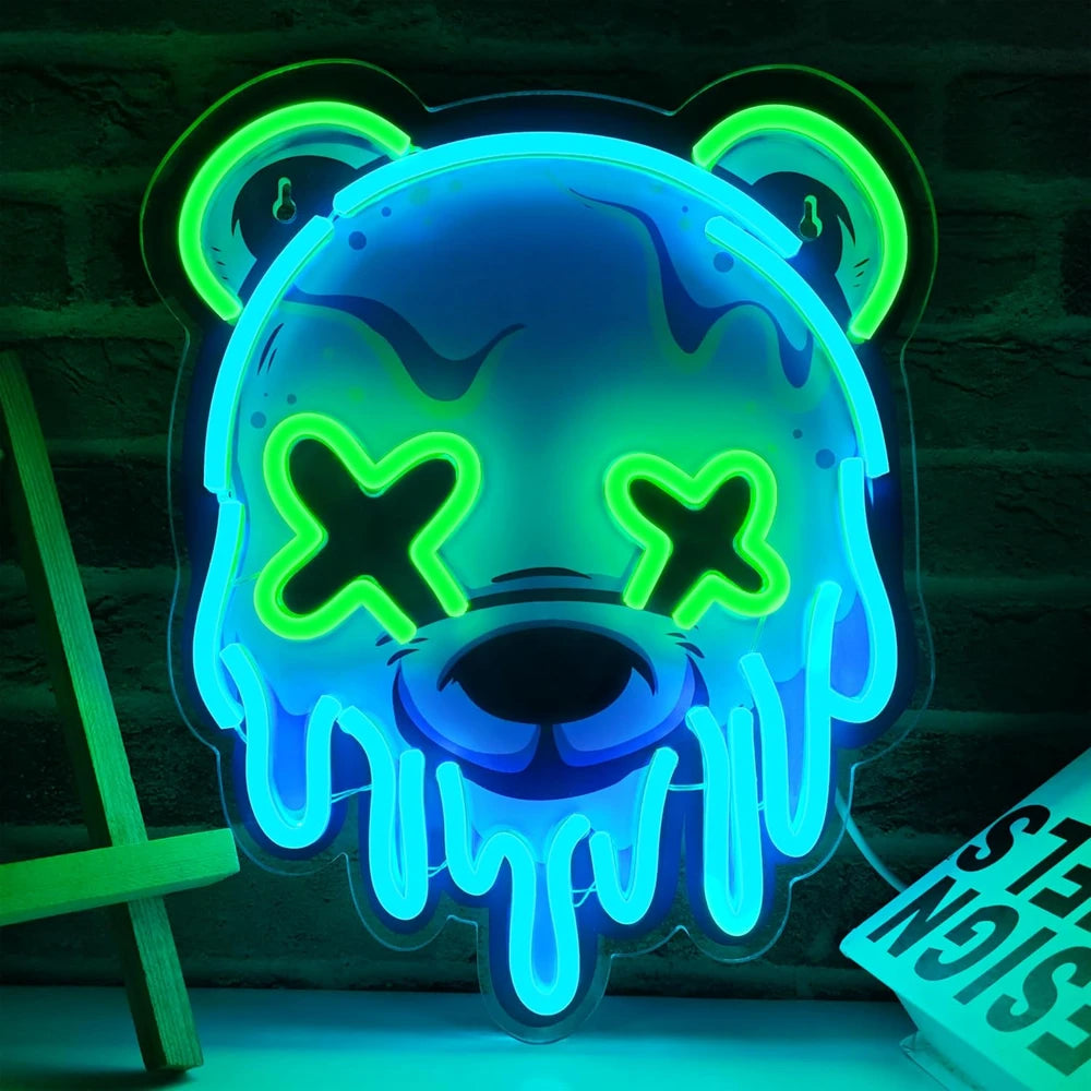 Melting Ice Bear Neon Sign