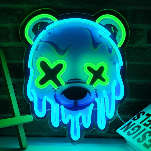 Melting Ice Bear Neon Sign