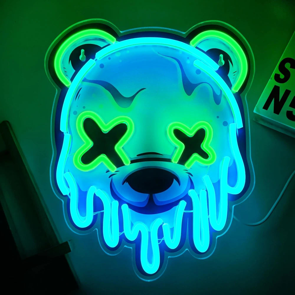 Melting Ice Bear Neon Sign