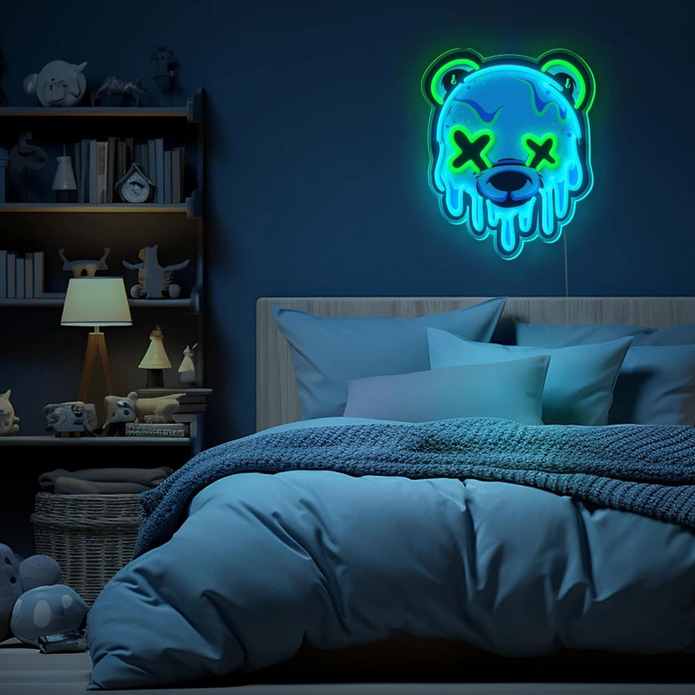 Melting Ice Bear Neon Sign