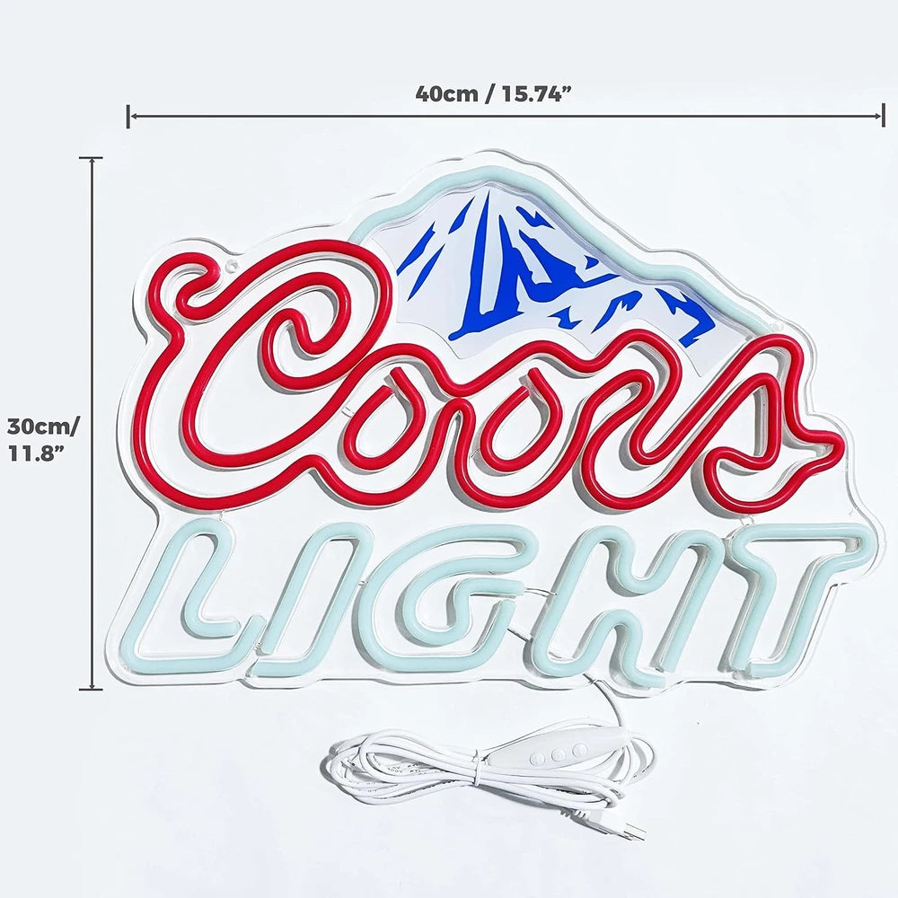 Coors Light Bar Beer Logo LED Neon Sign