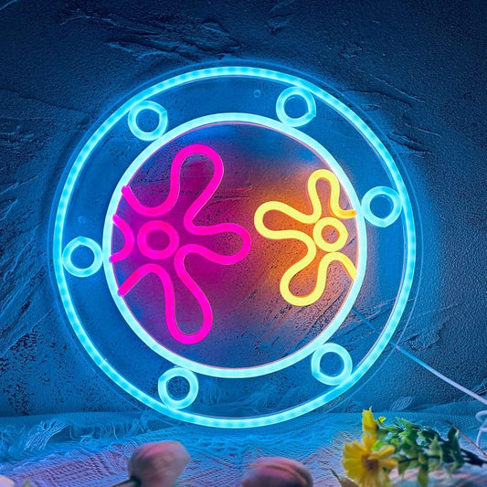 Spongebob SquarepantOcean World Porthole Neon Sign