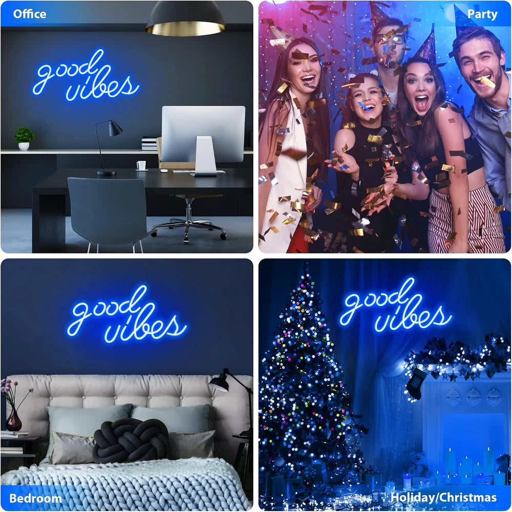 Good Vibes Neon Wall Sign