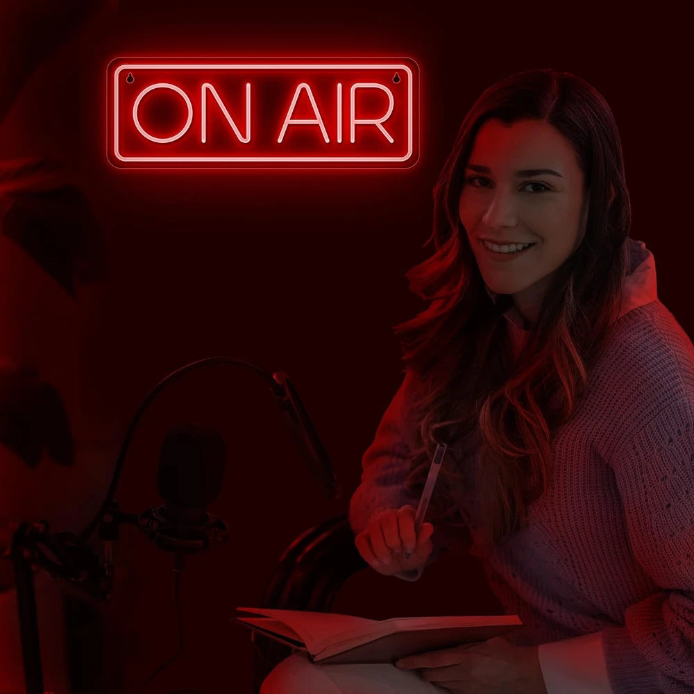 Streamer On Air Red Neon Sign