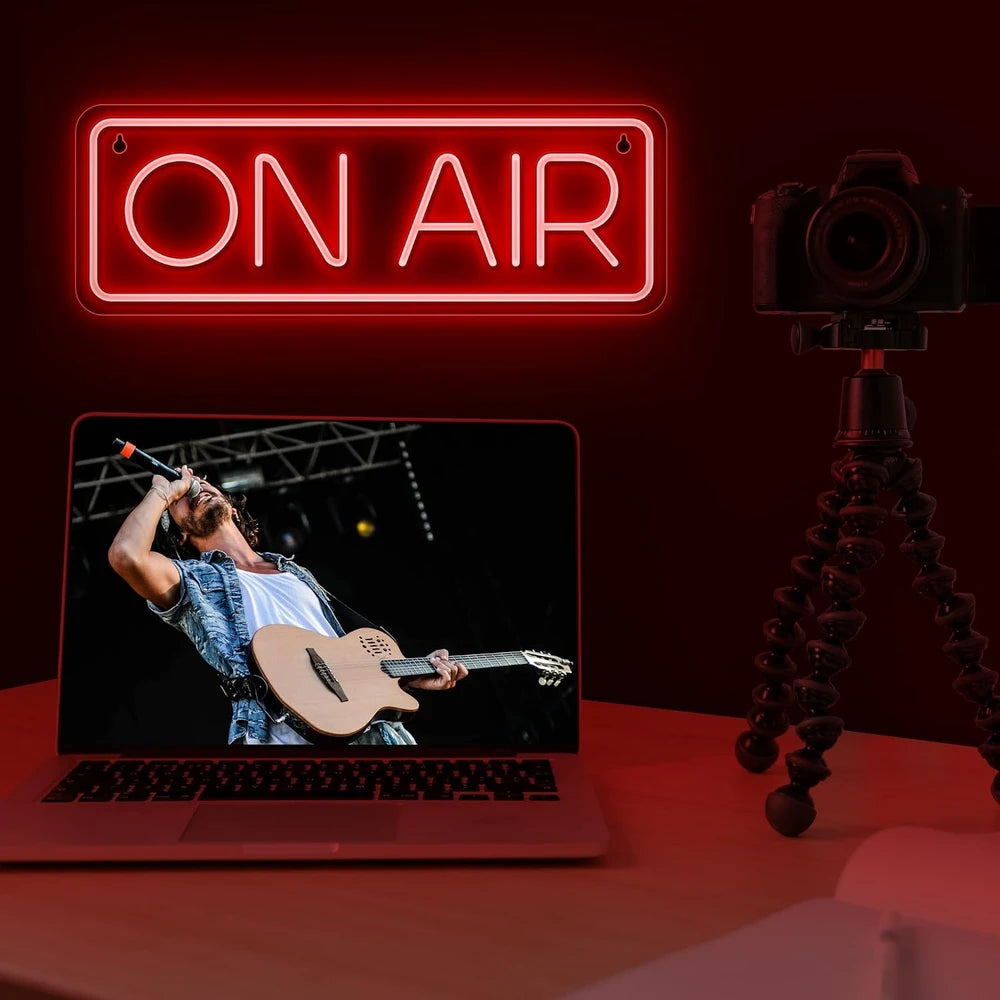 Streamer On Air Red Neon Sign