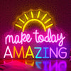 Colorful Sunrise Motivational Make Today Amazing LED Neon Sign
