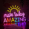 Colorful Sunrise Motivational Make Today Amazing LED Neon Sign