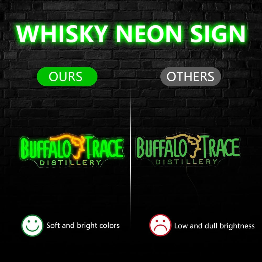 Buffalo Trace Distillery Whiskey Bar Neon Light Sign
