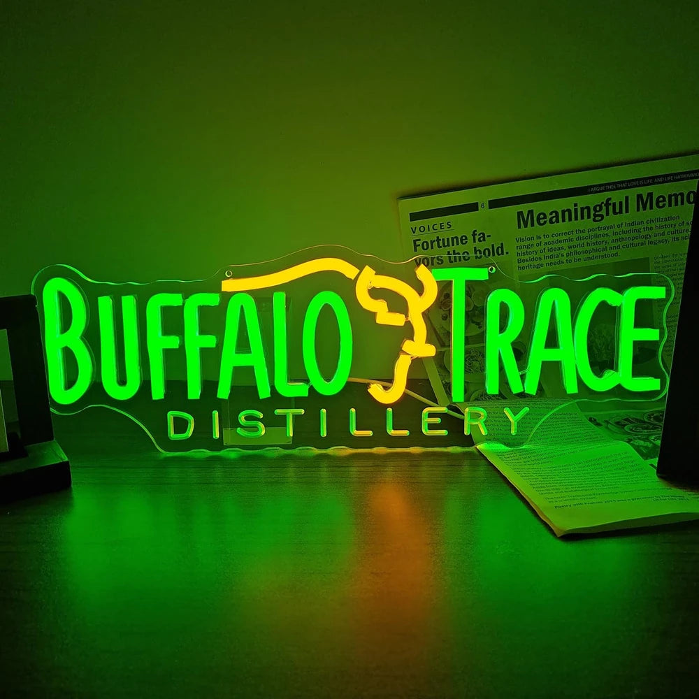 Buffalo Trace Distillery Whiskey Bar Neon Light Sign