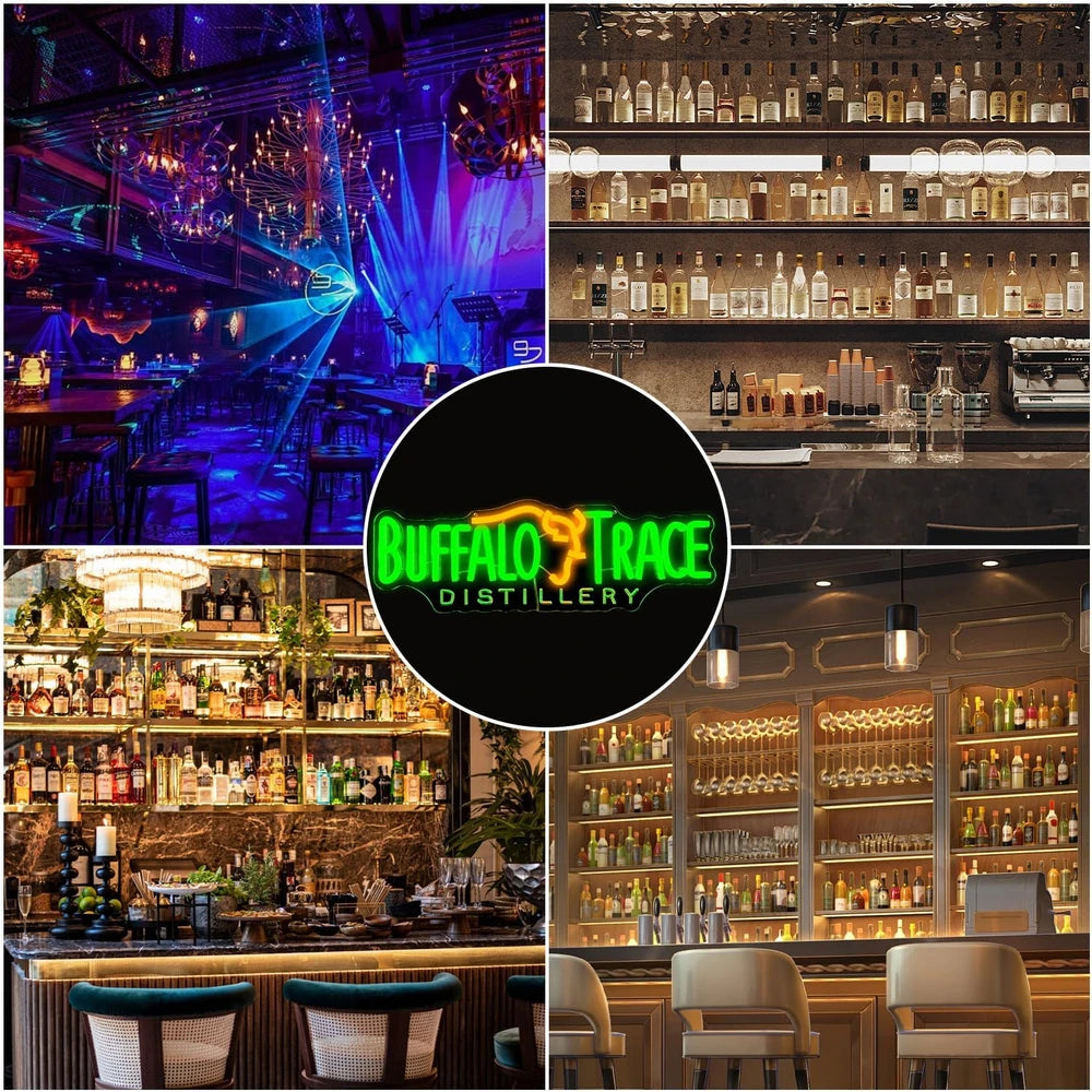 Buffalo Trace Distillery Whiskey Bar Neon Light Sign