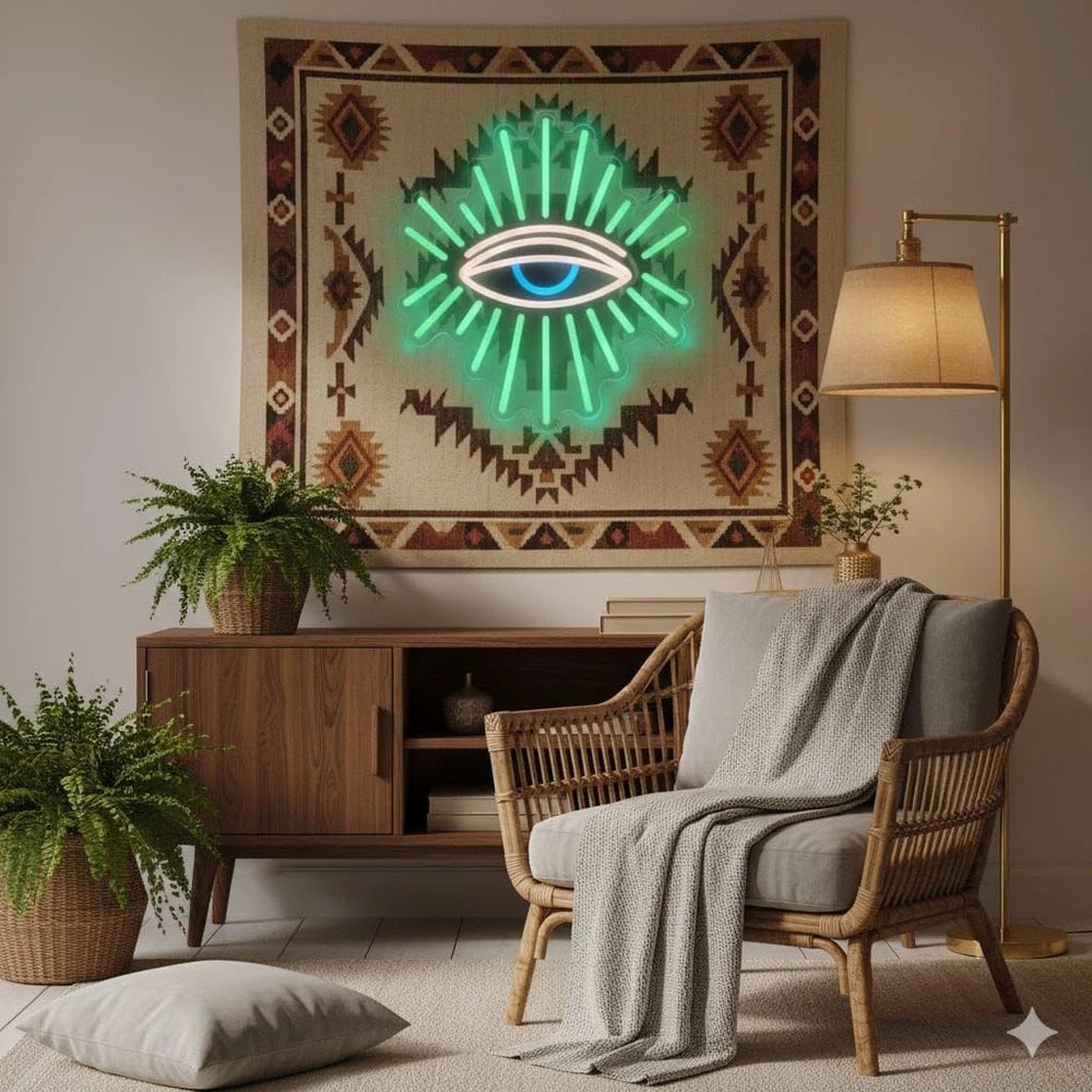 Bohemian Evil Eye LED Neon Sign