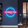 The World Is Yours Earth Planet Neon Wall Sign