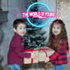 The World Is Yours Earth Planet Neon Wall Sign