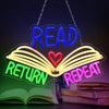 Read Return Neon Library Sign