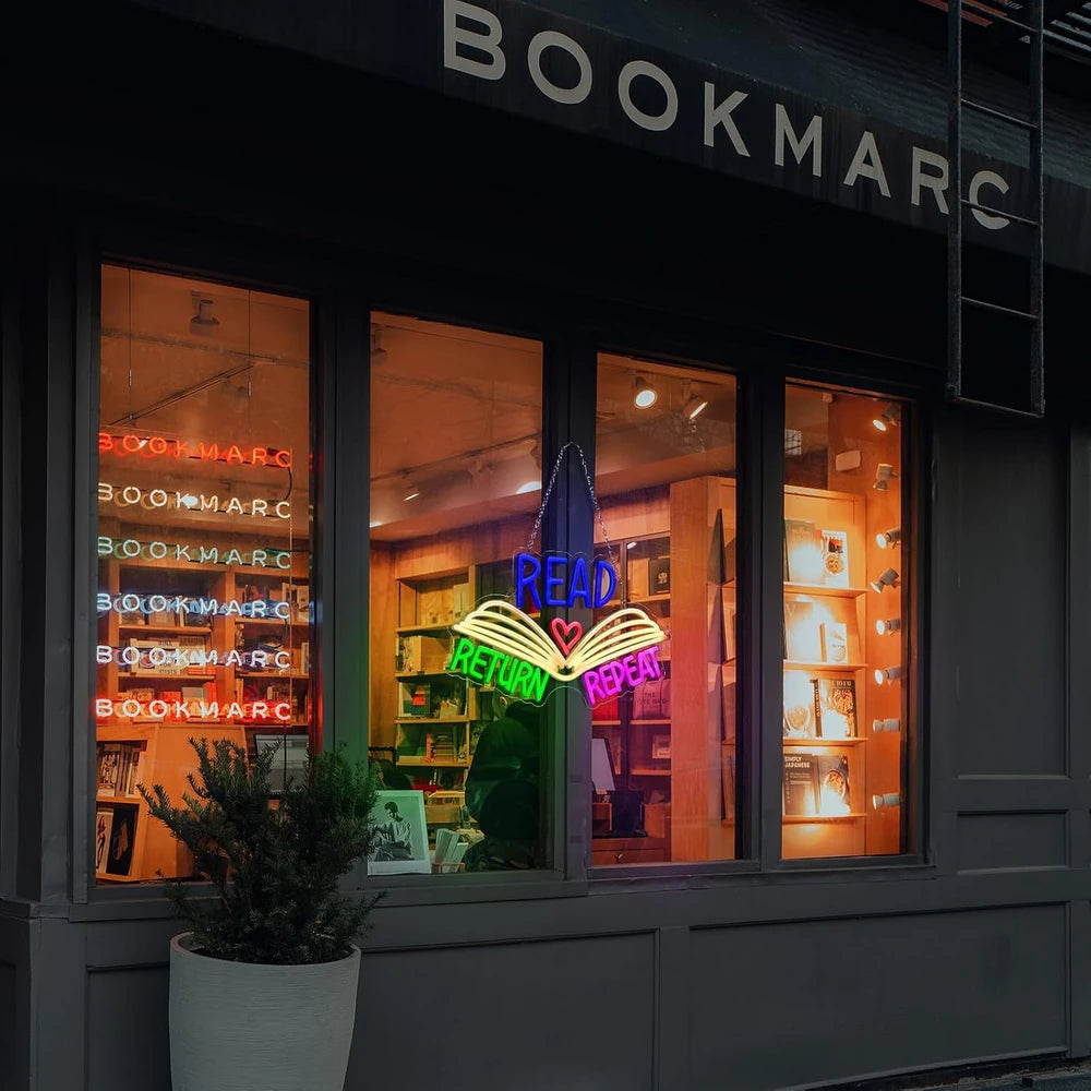 Read Return Neon Library Sign