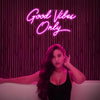 Good Vibes Only Purple LED Neon Sign