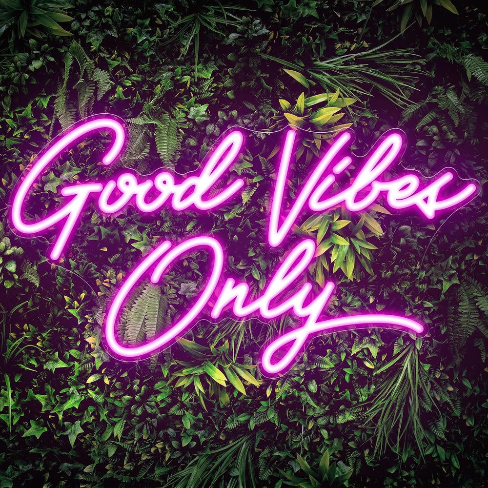 Good Vibes Only Purple LED Neon Sign