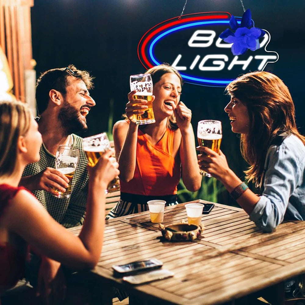 Bud Light Beer Bar Neon Wall Sign