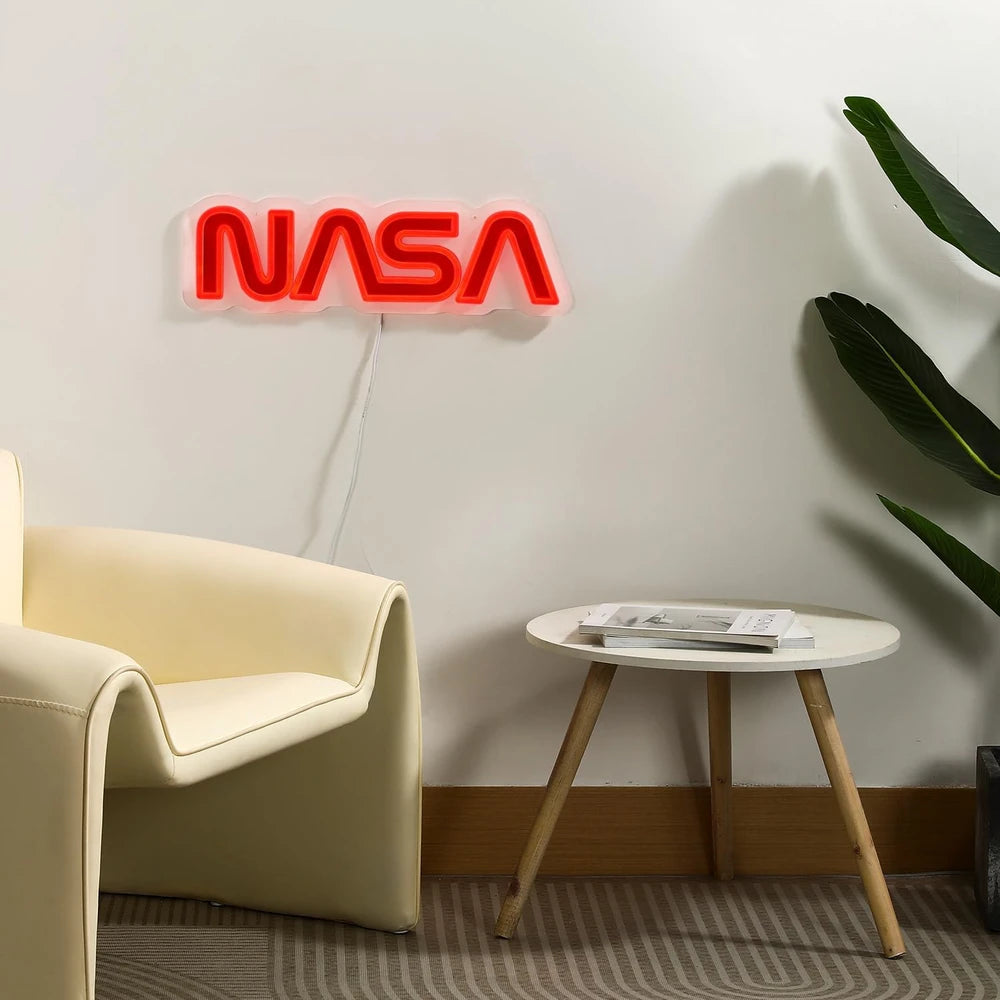 NASA Worm Logo LED Sign