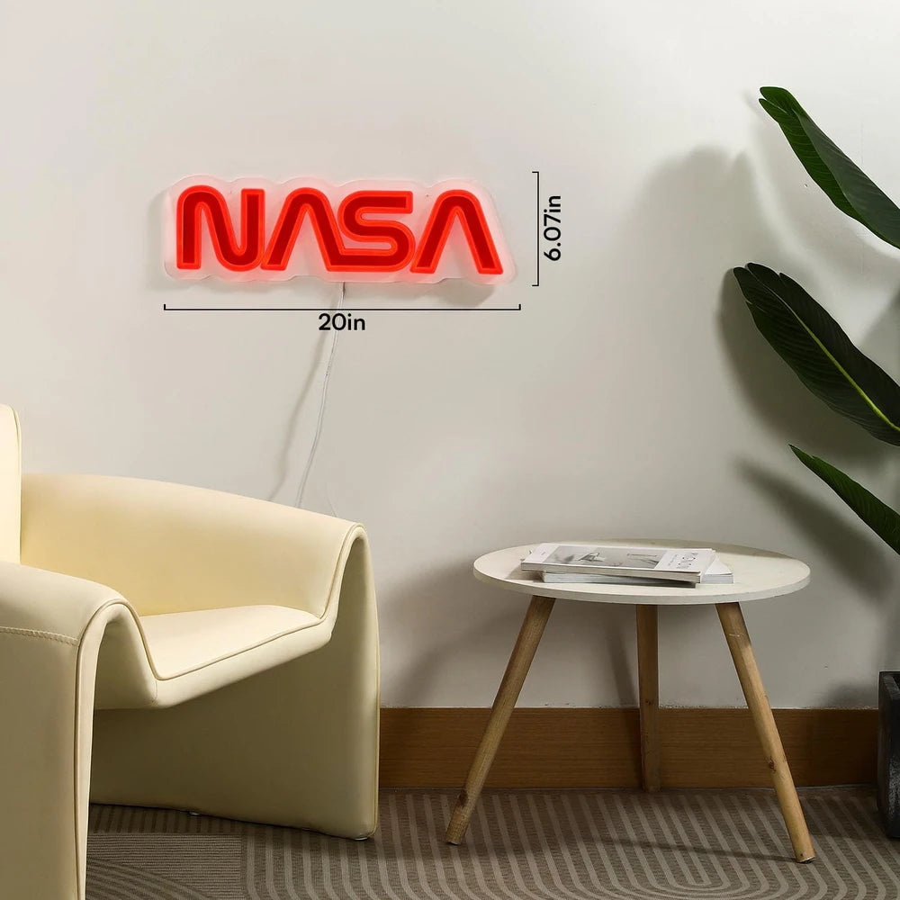 NASA Worm Logo LED Sign