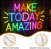 Rainbow Motivational Make Today Amazing LED Quote Neon Sign
