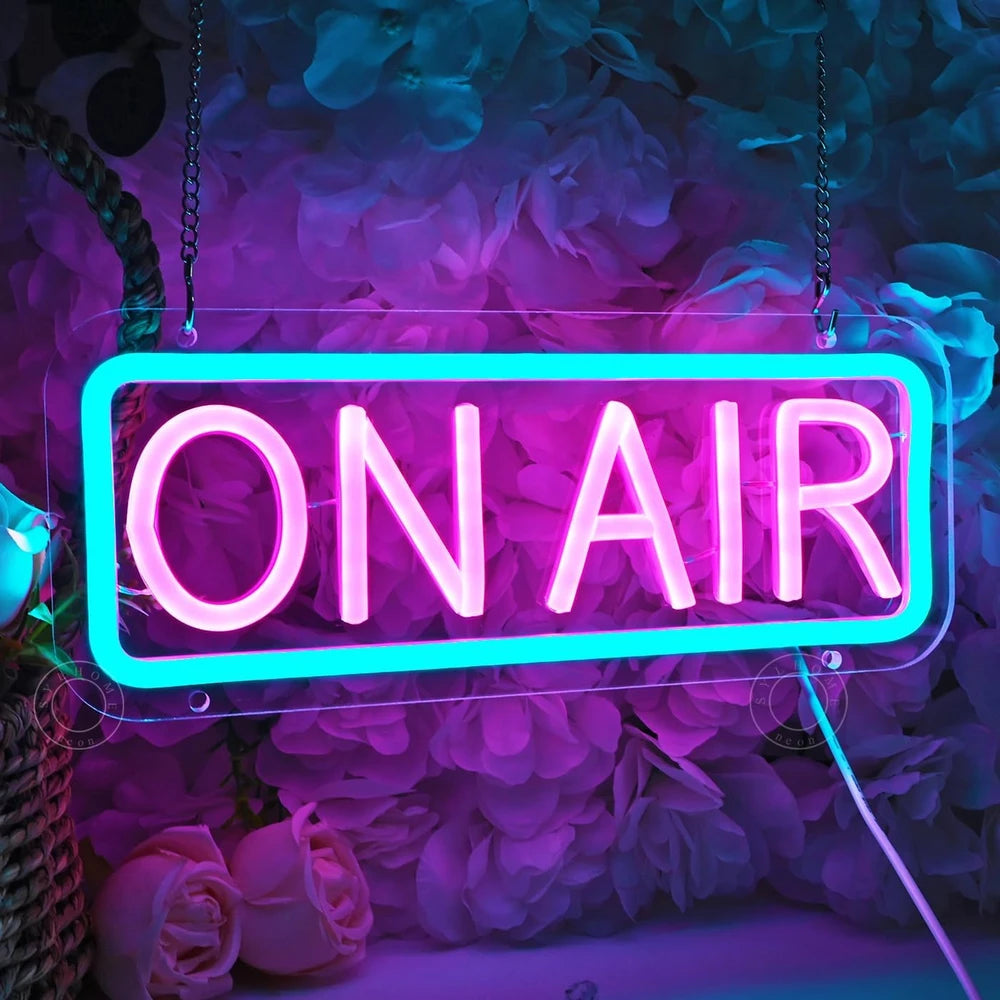 On Air Live Streaming Streamer LED Neon Wall Sign