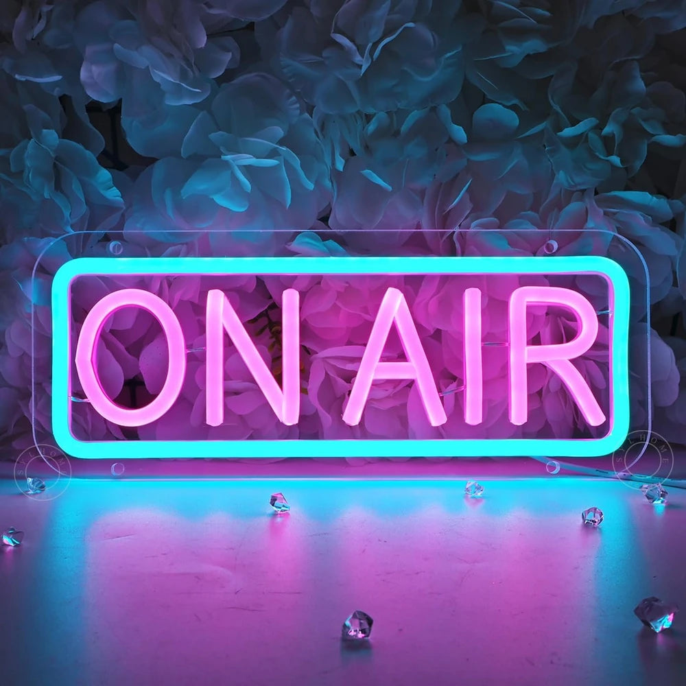 On Air Live Streaming Streamer LED Neon Wall Sign