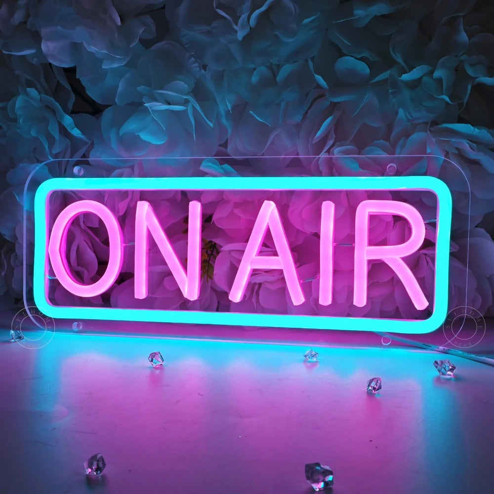 On Air Live Streaming Streamer LED Neon Wall Sign